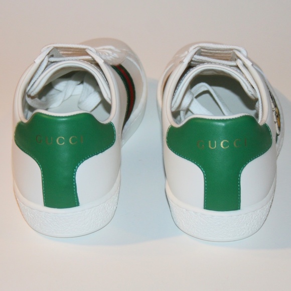 Gucci x Disney Women's Ace Donald Duck Patch Green/Red Web Sneakers Shoes - Picture 5 of 6